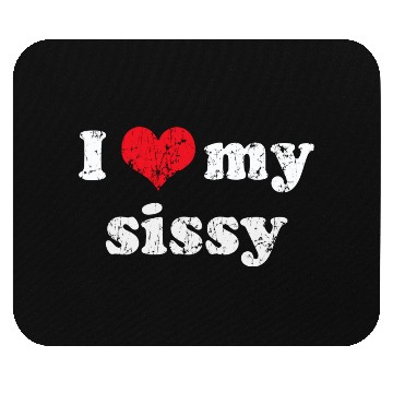 Discover I Love Heart My Sissy Family Brother Sister Mouse Pads