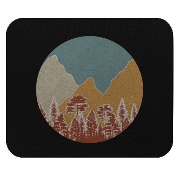 Discover Retro Forest Outdoor Nature Mouse Pads