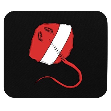 Discover Scuba Diver Red White Flag Ray Scuba Diving Mouse Pads