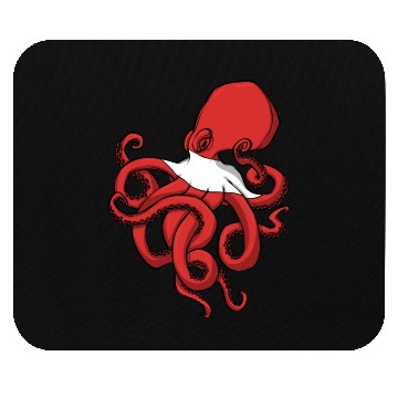 Discover Scuba Diver Red White Flag Octopus Scuba Diving Mouse Pads
