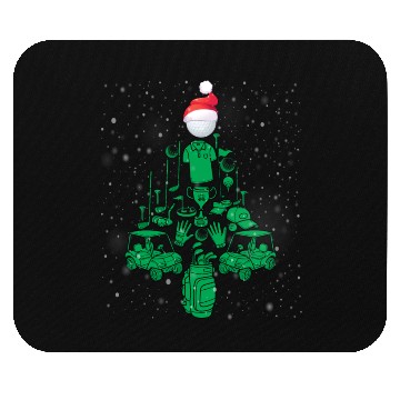 Discover Golfing Christmas Tree Mouse Pads