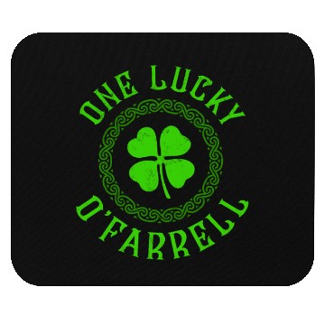 Discover One Lucky O'Farrell Irish Family Four Leaf Clover Mouse Pads