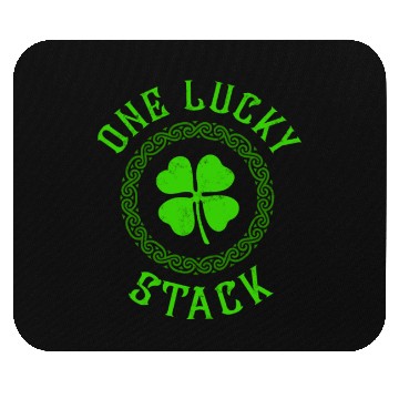 Discover One Lucky Stack Irish Family Four Leaf Clover Mouse Pads
