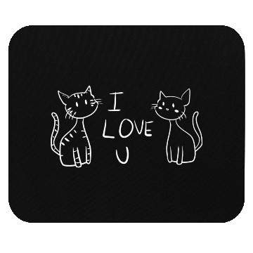 Discover i love you cats cat Mouse Pads