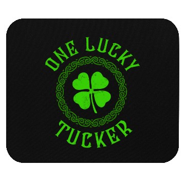 Discover One Lucky Tucker Irish Family Four Leaf Clover Mouse Pads