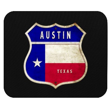 Discover Austin Texas crest flags design Mouse Pads