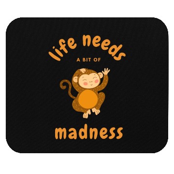 Discover Motivational quote, with funny monkey design. Mouse Pads