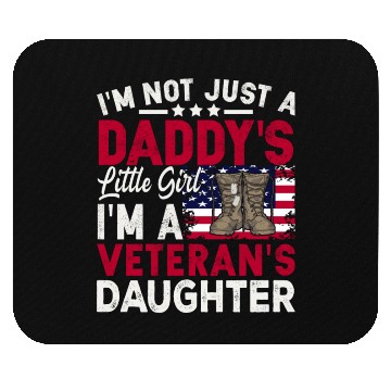 Discover US Veteran's Daughter Veterans Day Patriotic Ameri Mouse Pads