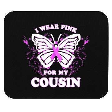 Discover Breast Cancer Awareness Wear Pink Ribbon Cousin Mouse Pads