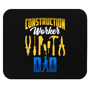 Discover Construction Worker Dad Teamwork Site Mouse Pads