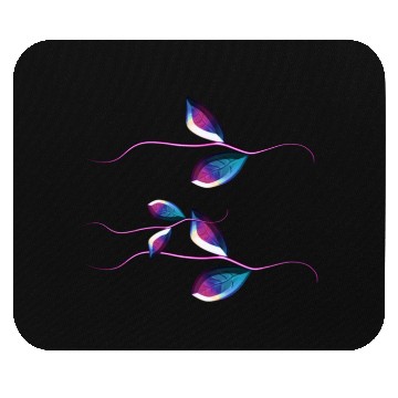 Discover leaves nature stem icon purple Mouse Pads