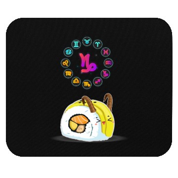 Discover Japanese Sushi Funny Capricorn Zodiac Sushi Lover Mouse Pads