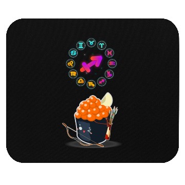 Discover Japanese Sushi Funny Sagittarius Zodiac Sushi Pun Mouse Pads