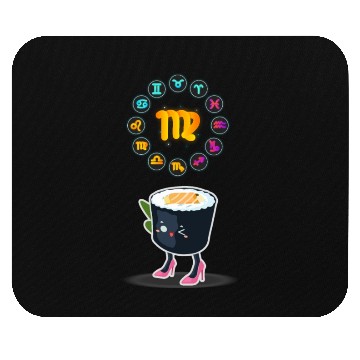 Discover Japanese Sushi Funny Virgo Zodiac Sushi Lover Pun Mouse Pads