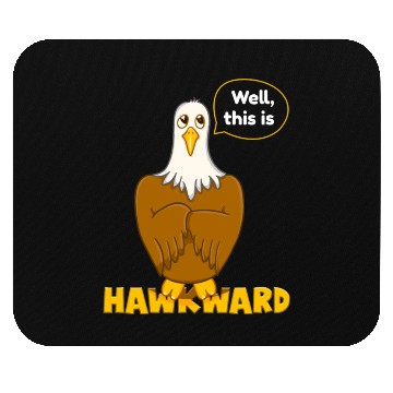 Discover Hawk Word Pun for Animal Lovers Mouse Pads