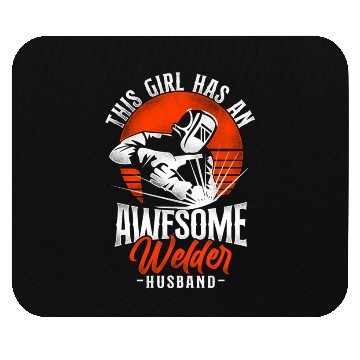 Discover Welder Welding Wife Husband Mouse Pads