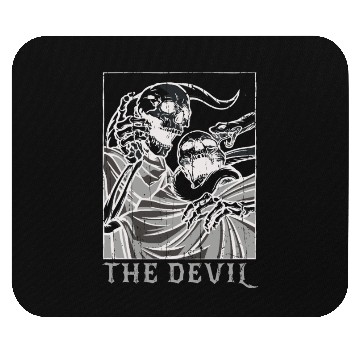 Discover Skeleton Bones Tarot Card Occult Devil Gothic Mouse Pads