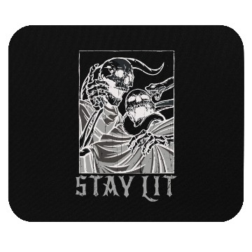 Discover Skeleton Bones Tarot Card Occult Stay Gothic Mouse Pads