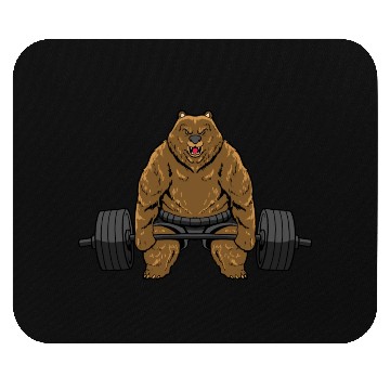Discover Weightlifting Bear Mouse Pads