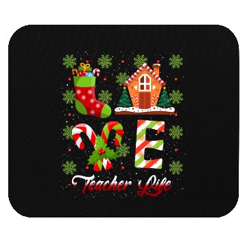 Discover Love Christmas Teacher Life Mouse Pads
