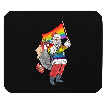 Discover LGBTQ Santa Claus Christmas Rainbow Mouse Pads