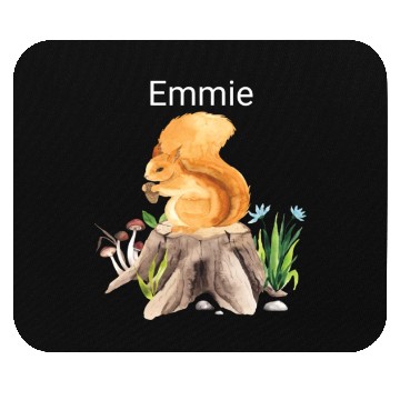 Discover Forest animal squirrel with name Emmie Mouse Pads