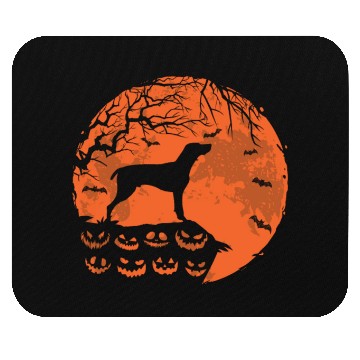 Discover German Shorthaired Pointer And Moon Halloween Mouse Pads