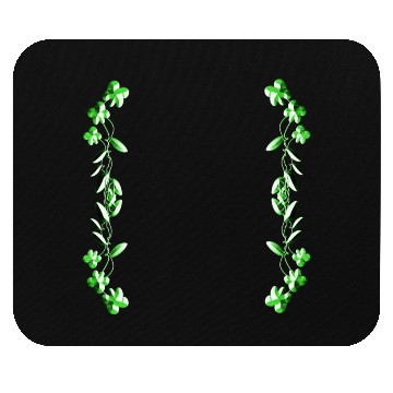 Discover green line dash plant Mouse Pads