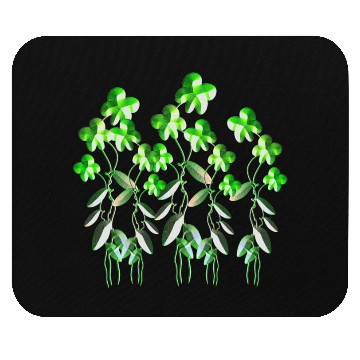 Discover green flowers icon glitter plants Mouse Pads