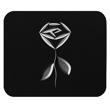 Discover gray rose flower icon Mouse Pads