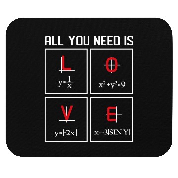 Discover all you need is love Math Design Mouse Pads