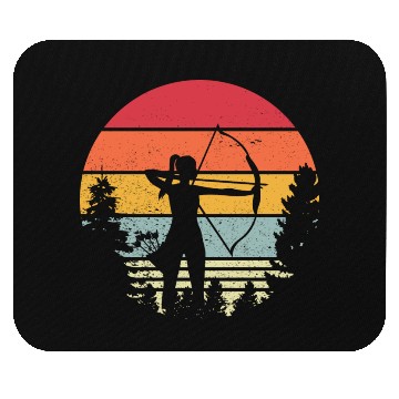 Discover Archery Lady Bows And Arrows Hunting Sports Mouse Pads