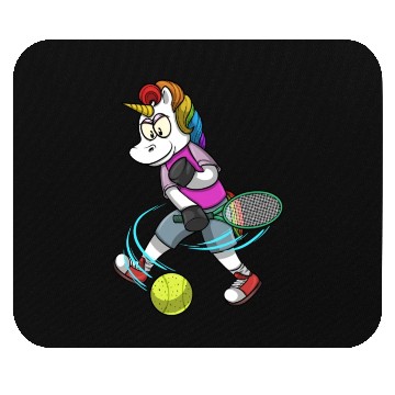 Discover Tennis PLayer Unicorn Tennis Mouse Pads