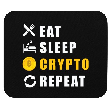 Discover Bitcoin sloth BTC logo eat sleep Crypto repeat Mouse Pads