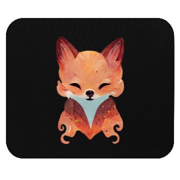 Discover Cute Meditating Fox Mouse Pads