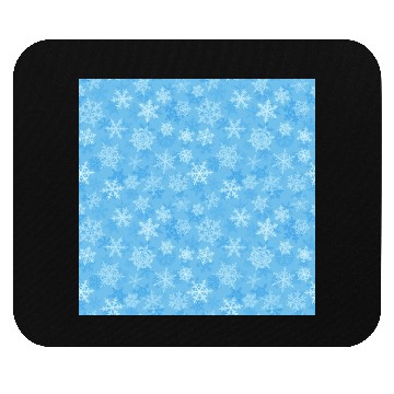 Discover Pretty Light Blue Snowflakes Pattern Mouse Pads