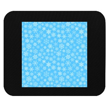 Discover Modern Blue Snowflakes Pattern Mouse Pads