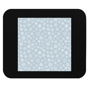 Discover Modern Grey Snowflakes Pattern Mouse Pads