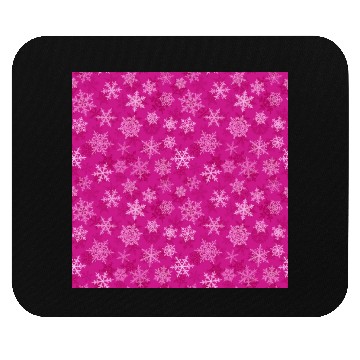 Discover Pretty Pink Snowflakes Pattern Mouse Pads