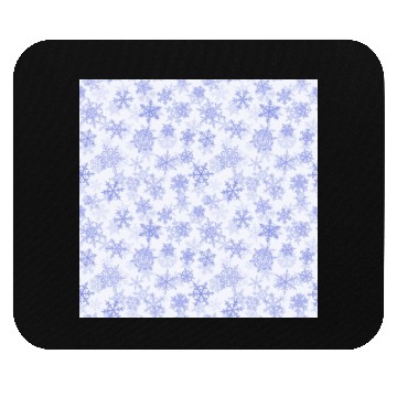 Discover Elegant Snowflakes Pattern White Purple Mouse Pads