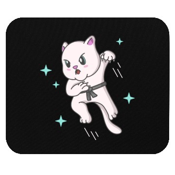 Discover Kawaii Cat Ninja Kitten Fighter Karate Mouse Pads