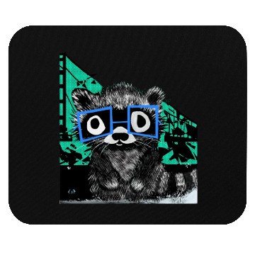 Discover Raccoon #3 Mary Jane Bookworm Mouse Pads