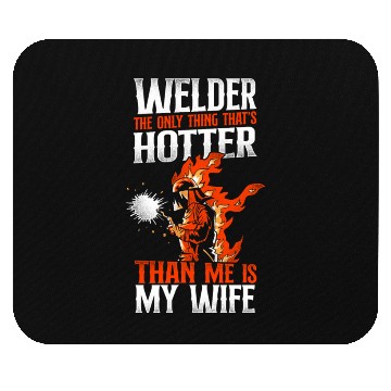 Discover Welder Welding Husband Wife Mouse Pads