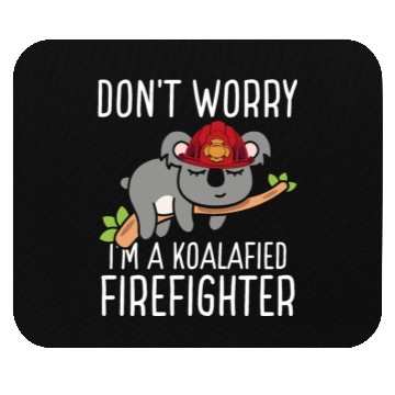 Discover Firefighter Fire Hose Koala Rescueer Firefighter Mouse Pads