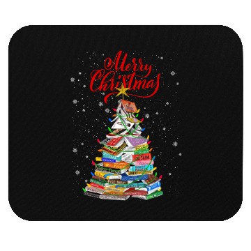 Discover Christmas Book Tree Lights Mouse Pads
