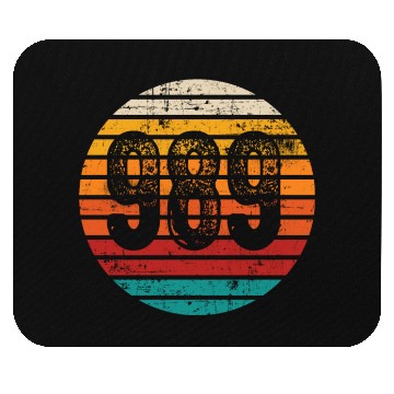 Discover Distressed Vintage Sunset 989 Area Code Mouse Pads
