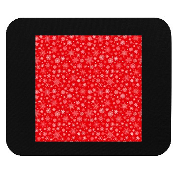 Discover Red Snowflakes Pattern Mouse Pads