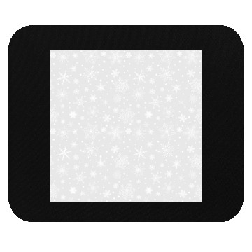Discover Snowflakes Pattern Grey White Mouse Pads