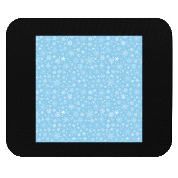 Discover Blue Snowflakes Pattern Mouse Pads