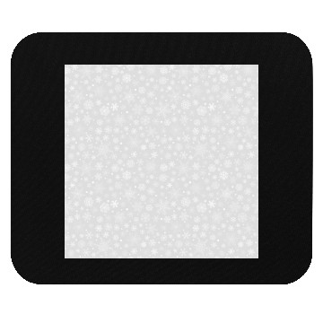 Discover Grey Snowflakes Pattern Mouse Pads